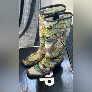 däv heeled rain boots